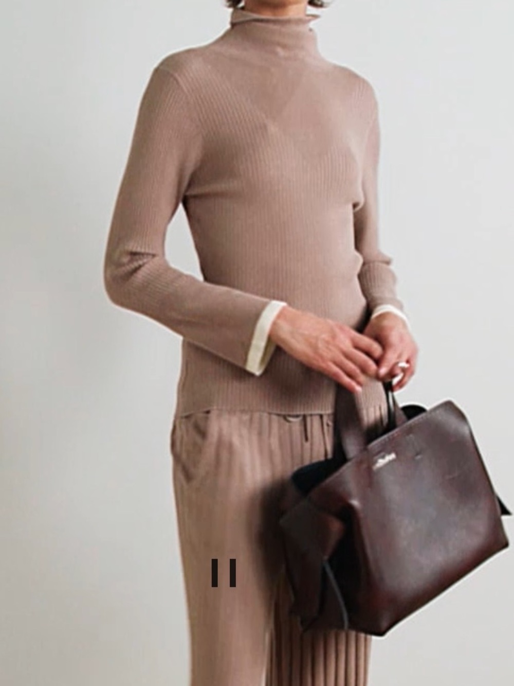 Varley Ravena Ribbed Knit turtleneck top Sweater Large $128